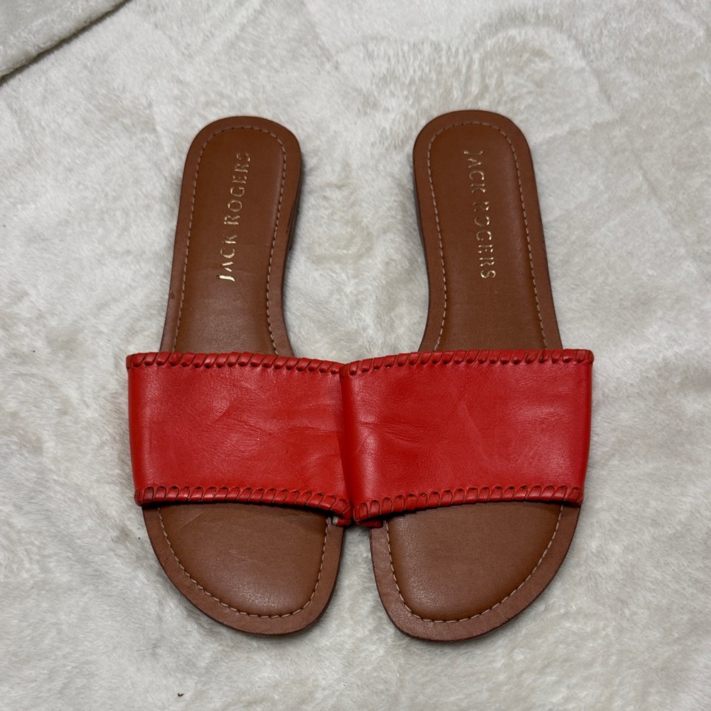 Jack Rogers Women's Vibrant Red Slide Sandals